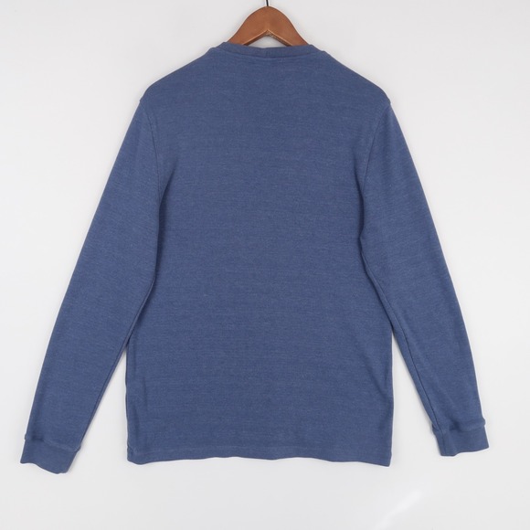 Wolf vs Goat T Shirt Mens L Blue Heather Bamboo Sorona Long Sleeve Crew Neck - Picture 2 of 7